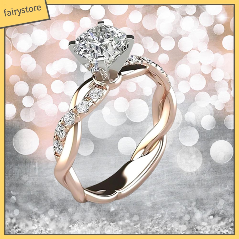 Nhẫn Hợp Kim Đính Đá Lấp Lánh Cho Nữ