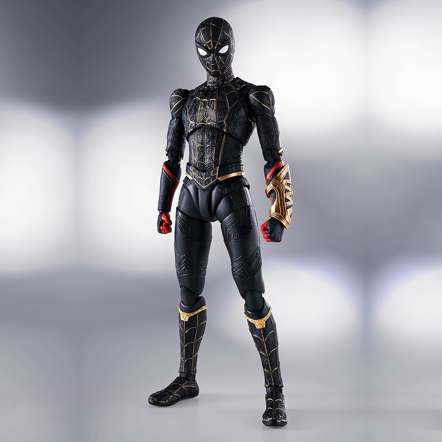 Mô Hình Chính Hãng SHF: Spider Man Black & Gold Suit - No Way Home