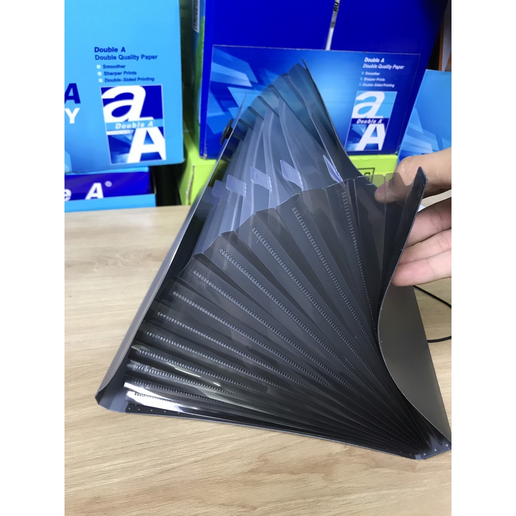 Cặp 12 ngăn A4 Deli đựng giấy tờ hô sơ sang trọng BIGSUKA