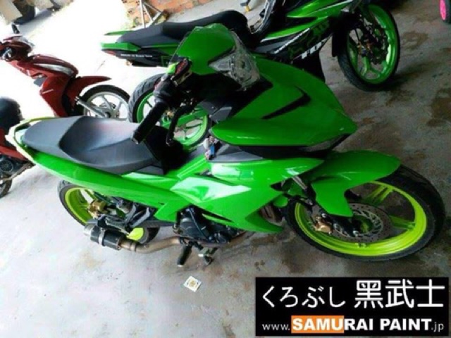 Chai sơn xịt sơn xe máy Samurai K417 màu xanh lá cây Kawasaki