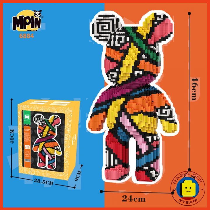 Bộ lắp ráp mô hình BEARBRICK cao 46 cm nhiều mẫu MPIN