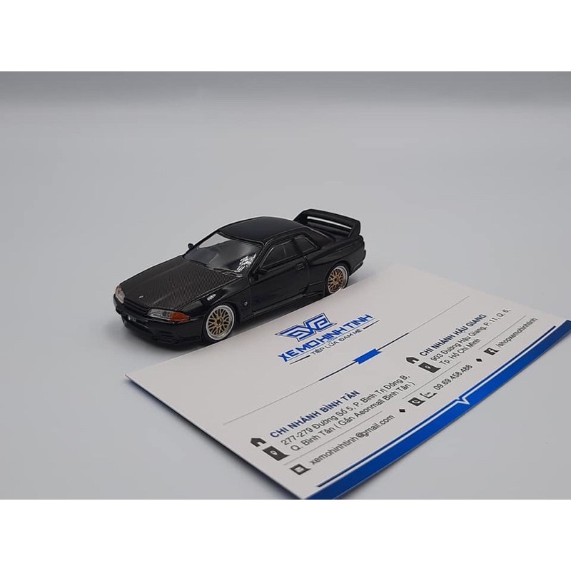 Xe Mô Hình Nissan SkyLine GT-R (R32) 1:64 Minigt ( Đen )