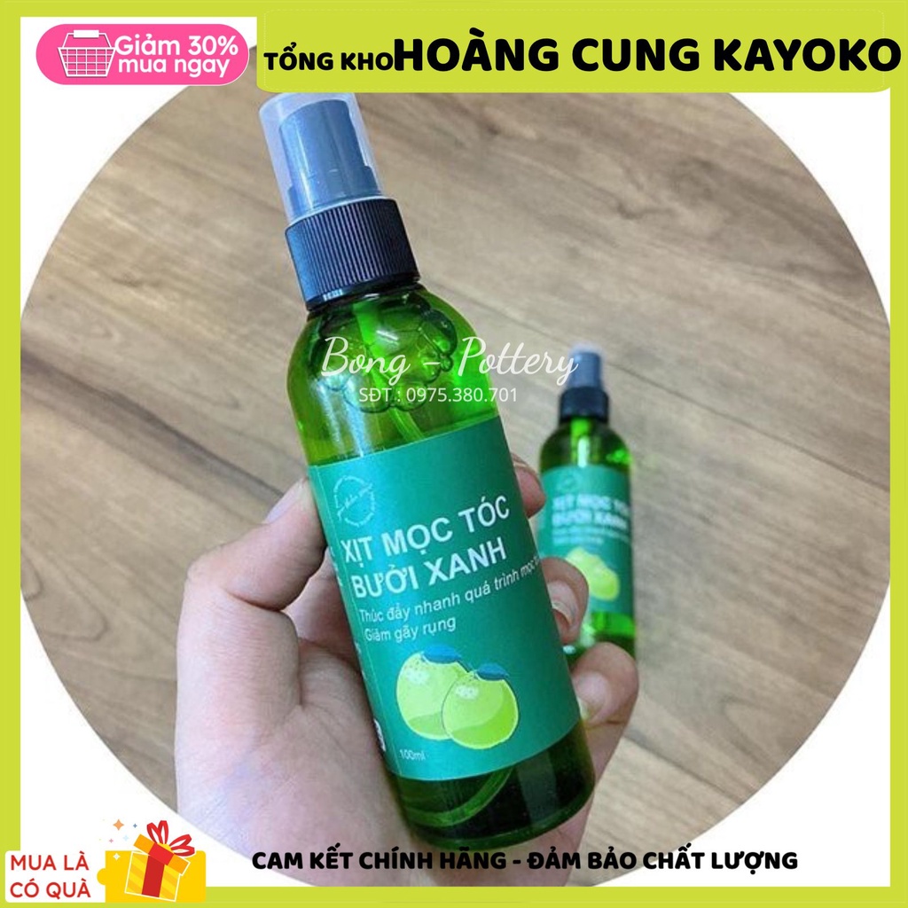 Xịt Tinh Dầu Bưởi Xanh Kích Thích Mọc Tóc Ngăn Rụng Tóc 100ML