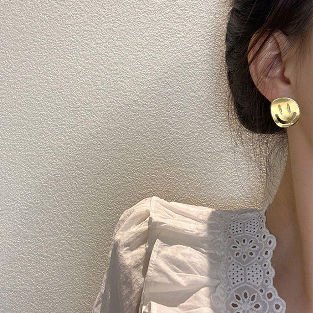 Bông Tai Hình Mặt Cười Dễ Thương|Bông Tai Xỏ Lỗ Màu Sắc Vui Nhộn Phong Cách Hàn Quốc