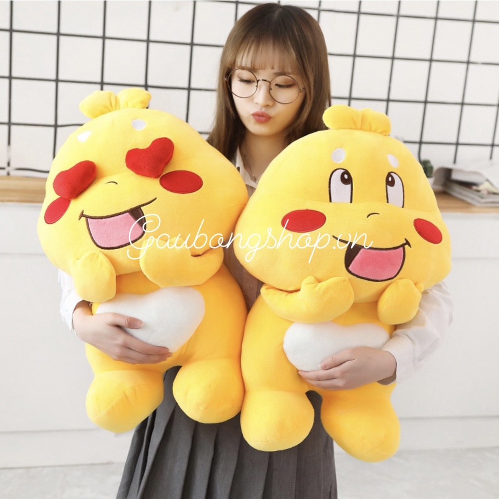 Gấu bông to Ong Vàng Qoobee 𝑯𝒂̀𝒏𝒈 𝑪𝒂𝒐 𝑪𝒂̂́𝒑, gối ôm thú nhồi bông Khủng Long Ong Vàng cute 50cm gaubongshop.vn -M021