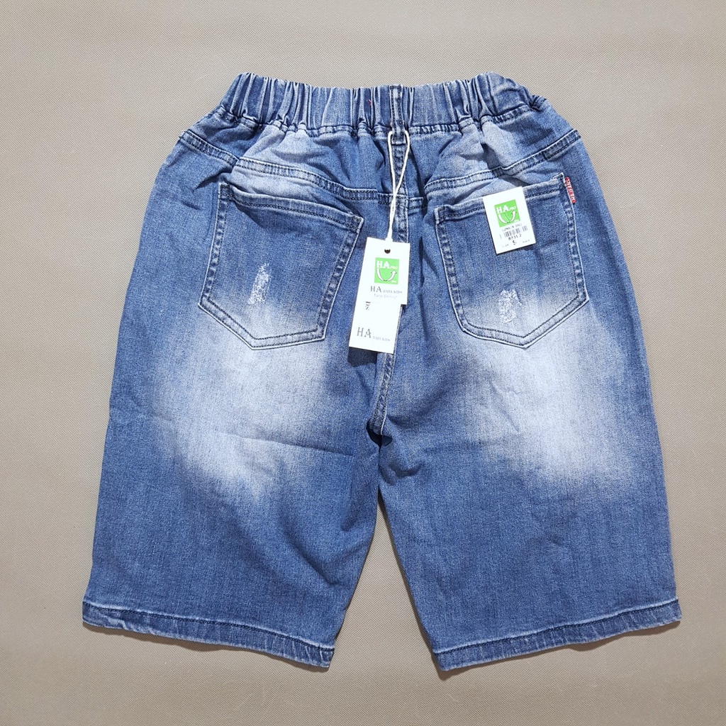 Quần lửng jean cotton mềm co dãn cho con trai lớn 45-70kg