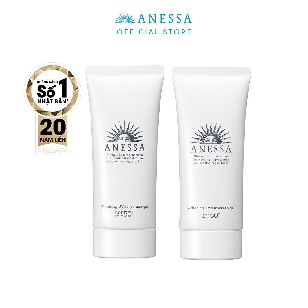 Bộ đôi Gel chống nắng dưỡng trắng Anessa Whitening UV Sunscreen Gel 90g x 2