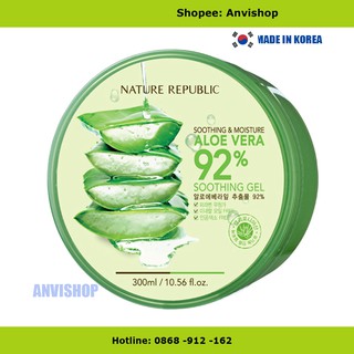Gel lô hội Nature Republic Aloe Vera 92%