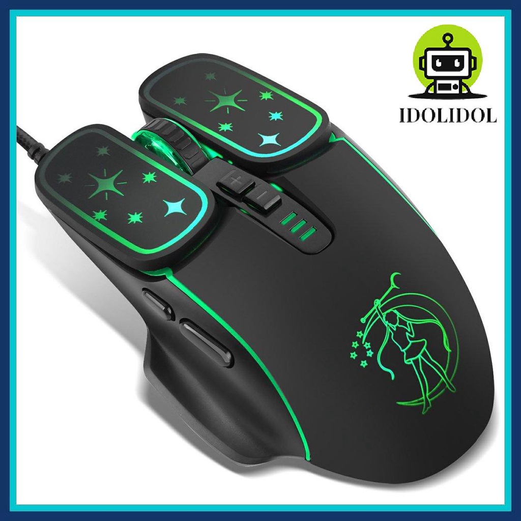 Gaming Mouse Beautiful 4 Level DPI Wired Mice 7200dpi RGB Backlight Game Mouse