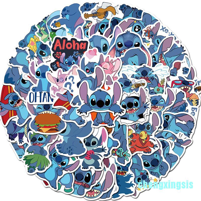 Bộ 50 Miếng Dán Đa Năng Hình Stitch Dễ Thương