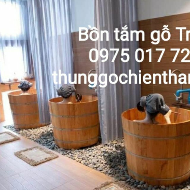 Bồn tắm gỗ tròn