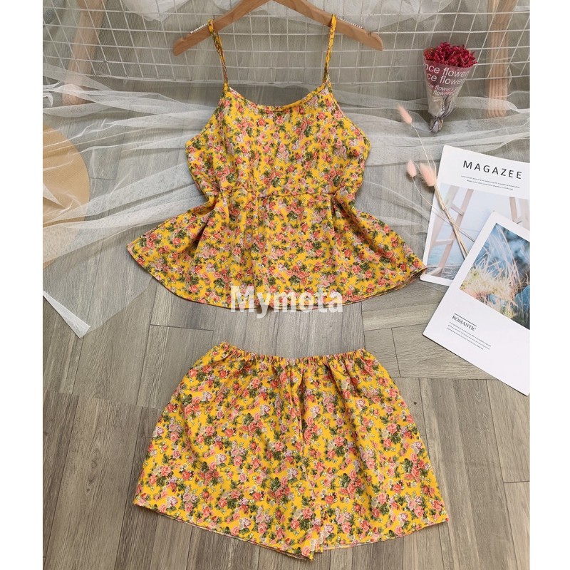 Đồ bộ nữ ngắn mặc nhà bông nhí mới về chất LỤA XỊN MỊN MÁT , mát mẻ, phù hợp mùa hè M4