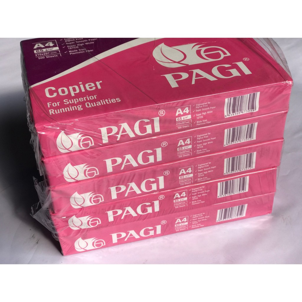 Giấy in PAGI A4 65gms - Giấy in A4 văn phòng phẩm tiện dụng