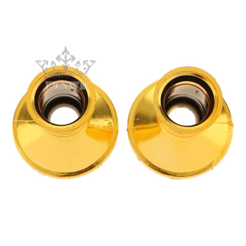 2pcs Taper Candle Holders Traditional Shape Standard Candlestick Gold