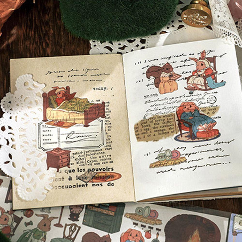 Nhãn Dán Giấy Ghi Chú Trang Trí Sổ Tay Hình Thỏ Dễ Thương