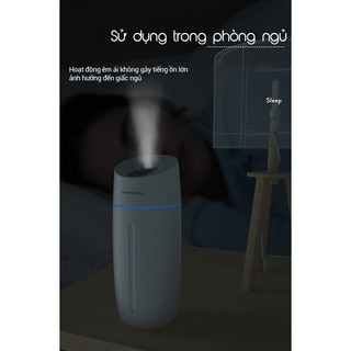 Máy Phun Sương, Xông Tinh Dầu Khử Mùi Tạo Độ Ẩm Không Khí Kết Hợp Đèn Ngủ LEOYSS Dung Tích 250ml