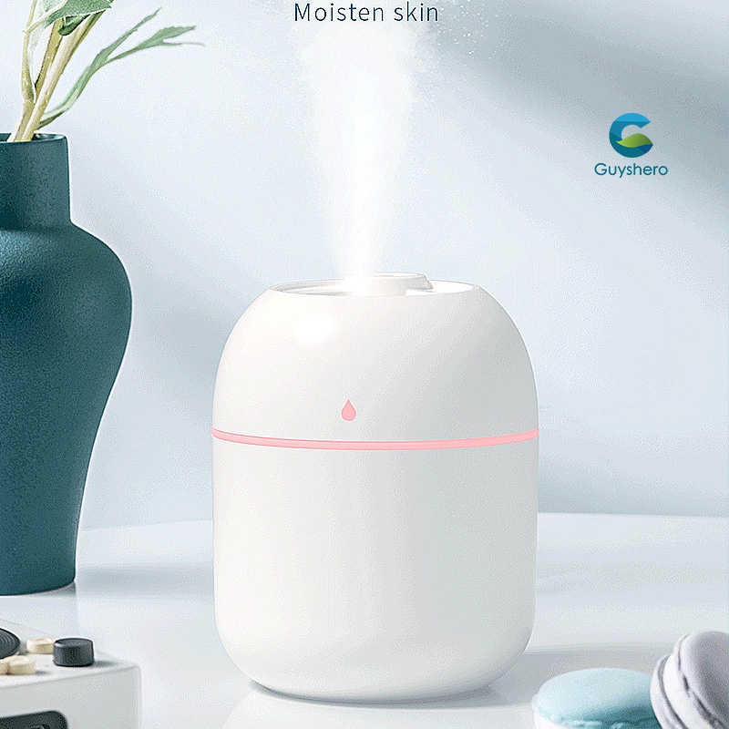 Máy lọc không khí GUYSHERO cỡ mini 220ml có đèn led 7 màu sắc