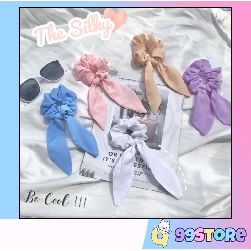 [Mã FAXANH245 giảm 10K đơn 50K] Cột Tóc Nơ Scrunchies ( Nơ The Silky )