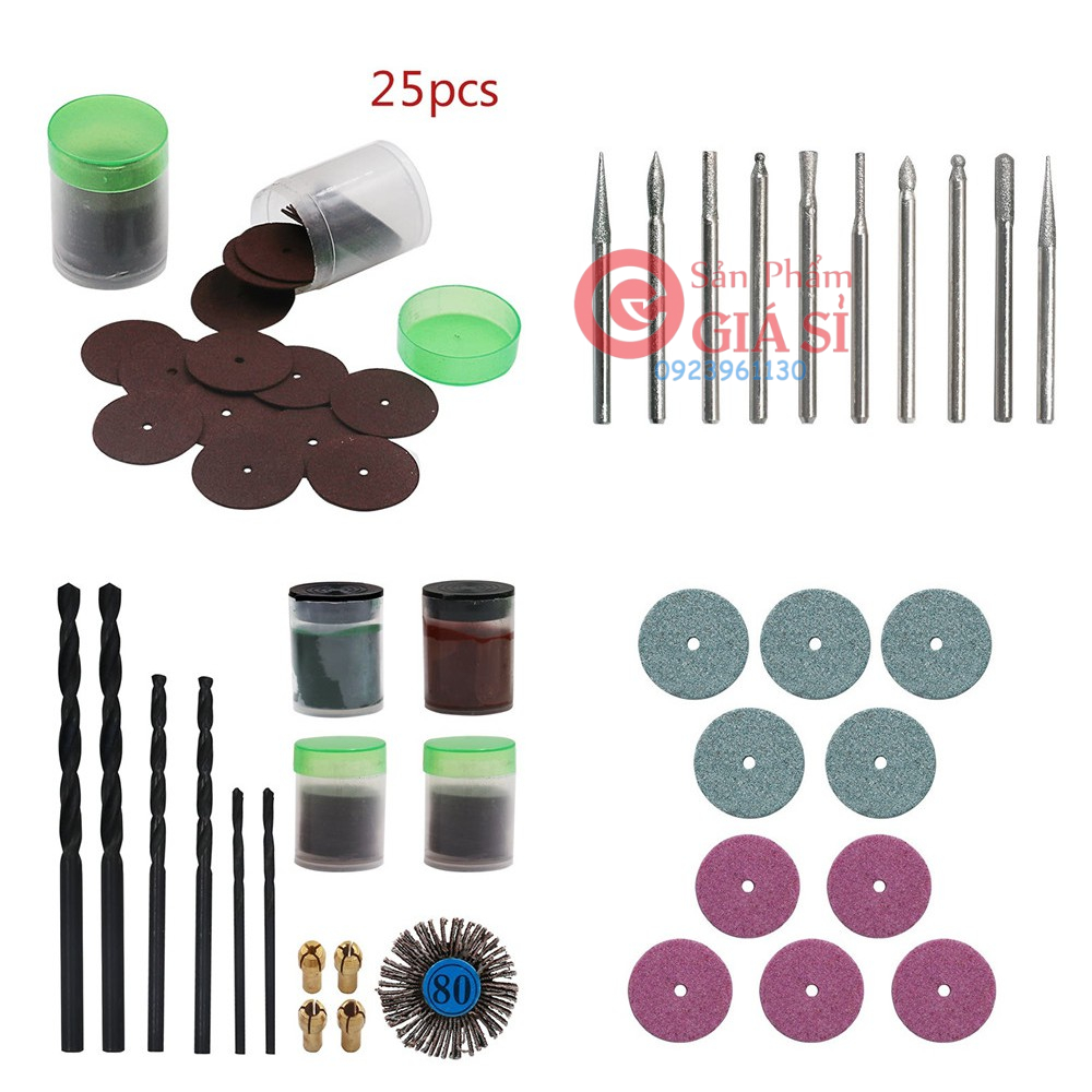Bộ 161 phụ kiện máy khoan, mài, khắc đa năng ❤️freeship❤️