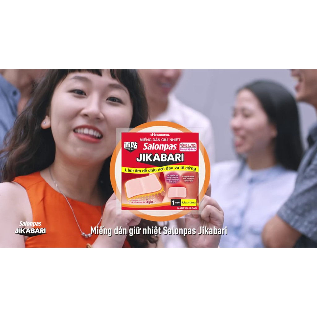  Miếng Dán Giữ Nhiệt Salonpas JiKABARI : Giảm Đau Bụng Kinh. Giữ Âm Cơ Thể Khi Lạnh.