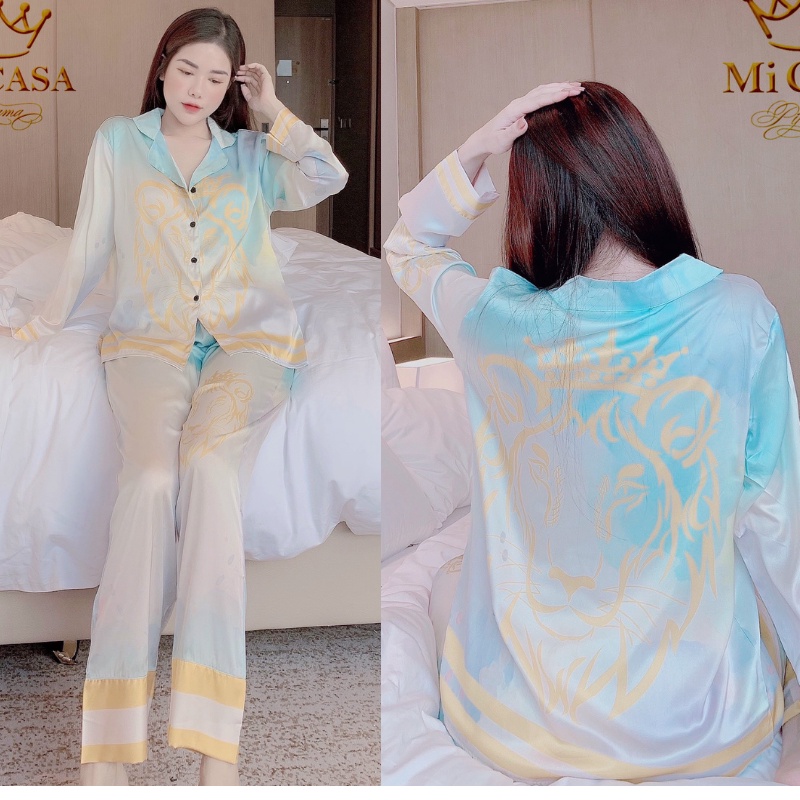 Đồ bộ Pijama Lụa Satin Tay dài quần dài Form dưới 60k kí nhiều mẫu | BigBuy360 - bigbuy360.vn