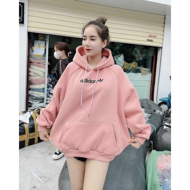 Áo hoodies nỉ có nón form rộng tay phồng cánh dơi, áo nỉ chui có nón - C2A
