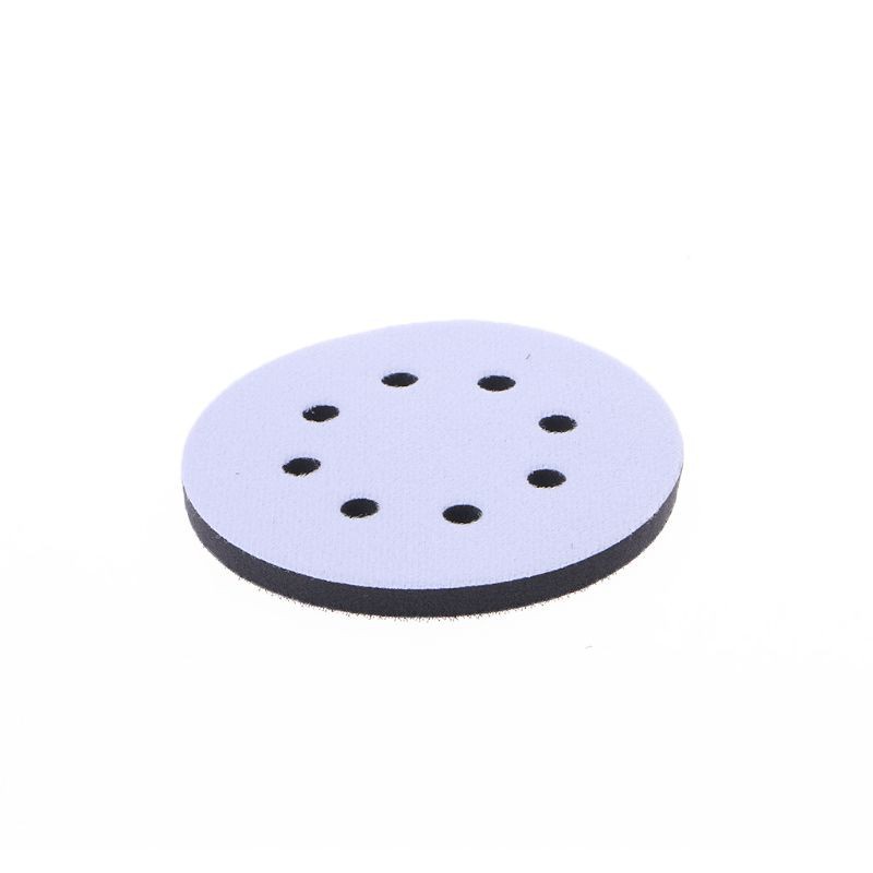 Miếng bọt biển mềm 8 lỗ 5 inch gắn đĩa chà nhám đánh bóng bề mặt tiện dụng