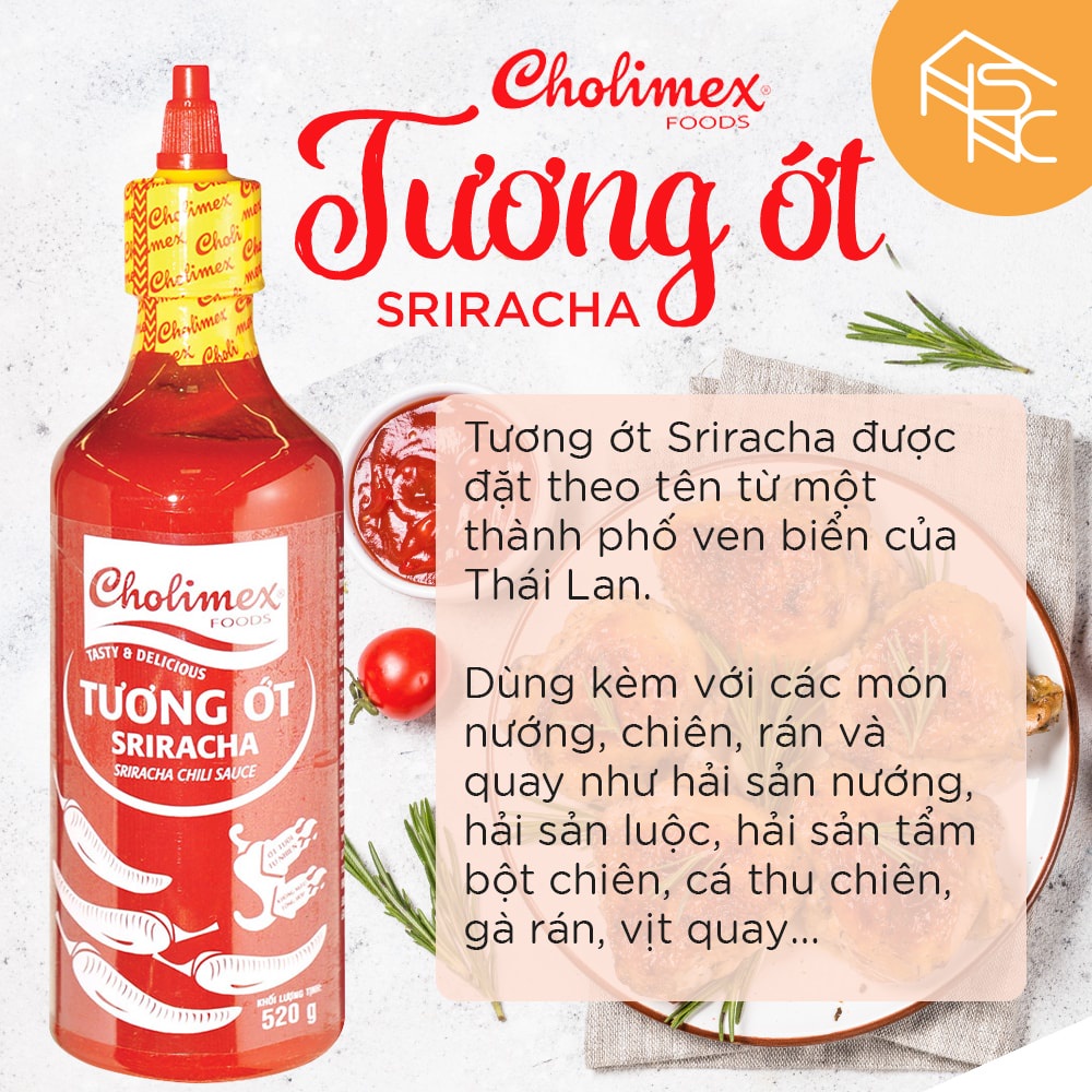 Tương ớt Sriracha Cholimex 520g