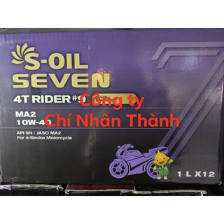 COMBO THÙNG NHỚT S-OIL RIDER 10W40 1L