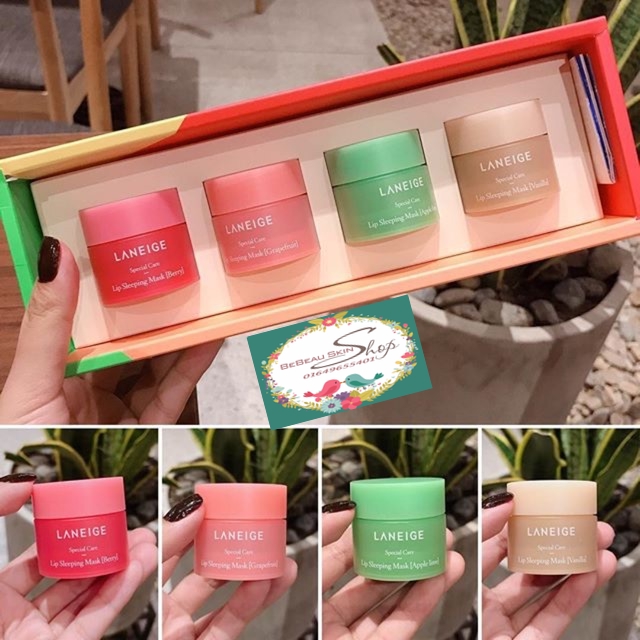 Set Mặt Nạ Ngủ Môi Laneige Lip Sleeping Mask Mini Kit [set 4]