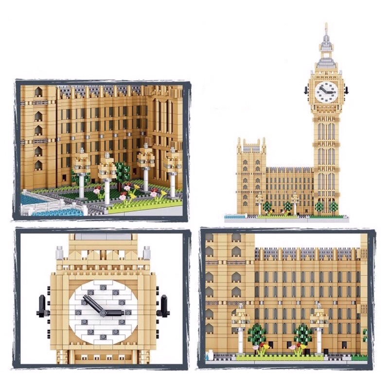 Đồ chơi xếp hình leji 8190 - The Elizabeth Tower - The Clock Tower - Kiến Trúc Tháp Đồng Hồ Big Ben 3466 mảnh