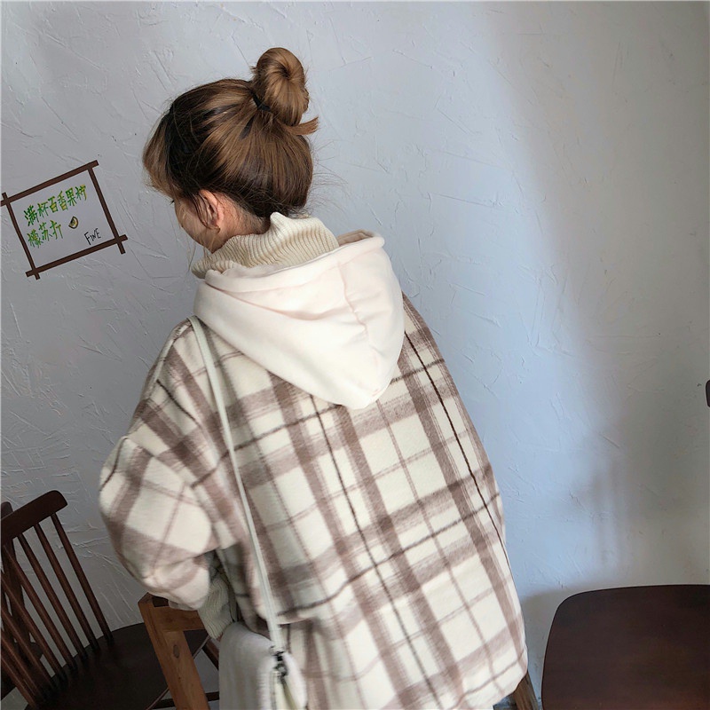 Áo Hoodie Tay Dài Dáng Rộng Kẻ Sọc Kiểu Hàn Quốc Cá Tính
