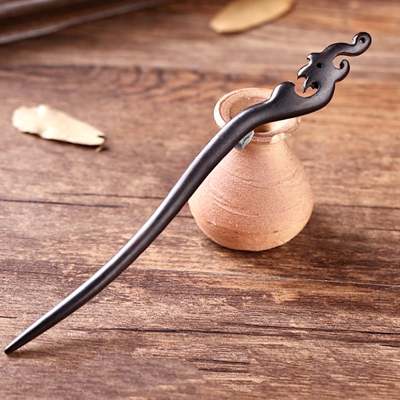 Trâm cài tóc Phượng hoàng bằng gỗ có hộp đựng