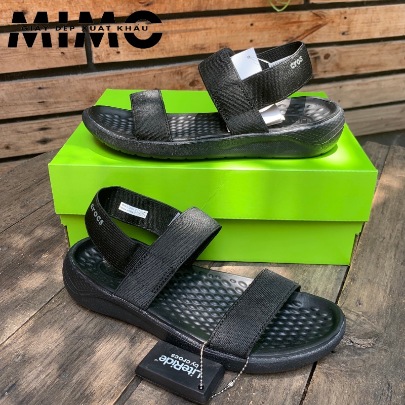 Sandal nữ, xăng đan Cross Literide màu đen đế đen êm nhẹ, bền đẹp cho nữ