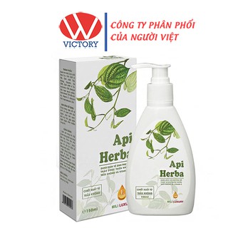 Dung dịch vệ sinh phụ nữ Api Herba - Chiết xuất từ trầu không và vitamin E -  Chai 150ml - Victorypharmacy