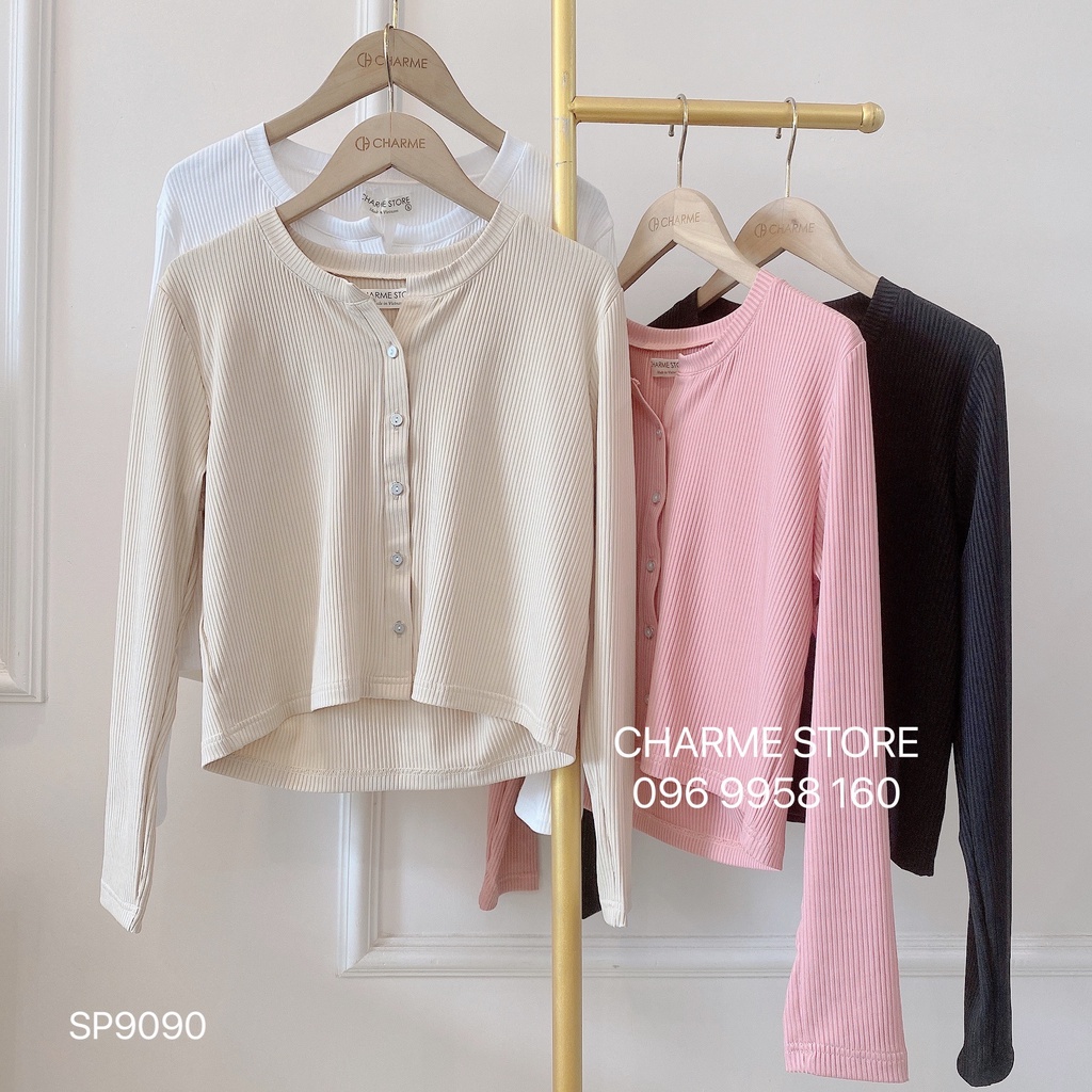 Áo khoác cardigan nữ dáng ngắn thiết kế Charme 9090 | BigBuy360 - bigbuy360.vn