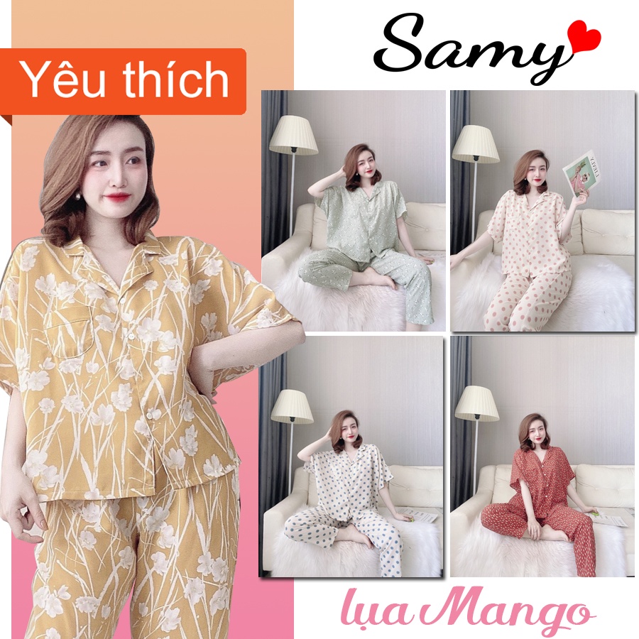 Đồ bộ nữ thiết kế Pijama dài chất liệu lụa mango cánh dơi cao cấp freesize từ 40 - 58kg đẹp giá rẻ