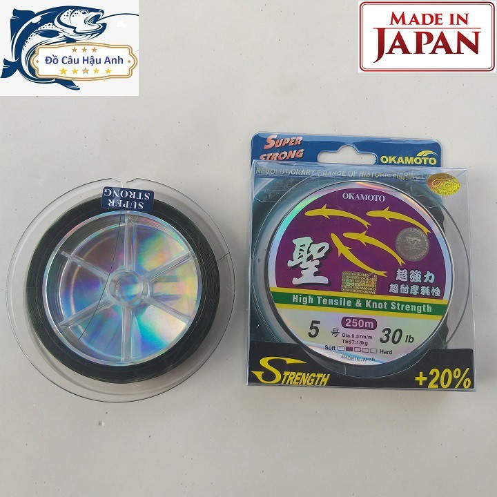 Cước câu cá Nhật Bản OKAMOTO 250m đủ size siêu bền, siêu rẻ hàng hót 22