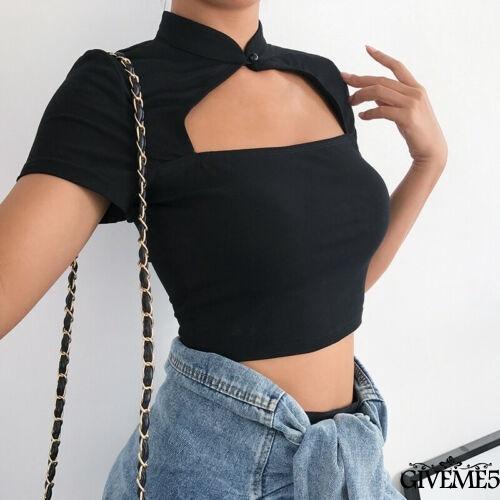 Áo thun hở rốn phong cách mùa hè quyến rũ cho nữ