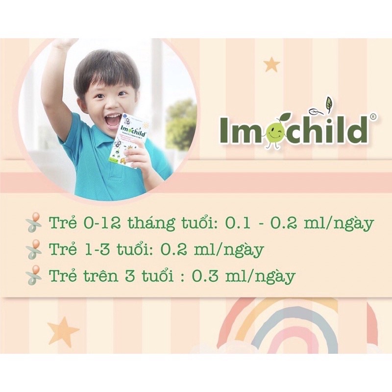 Imochild D3 K2 DHA giúp bé cao lớn thông minh tăng sức đề kháng