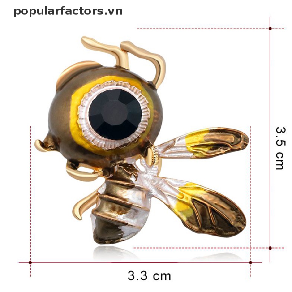 Ghim Cài Áo Hình Chú Ong Đính Đá Thời Trang Cho Nữ