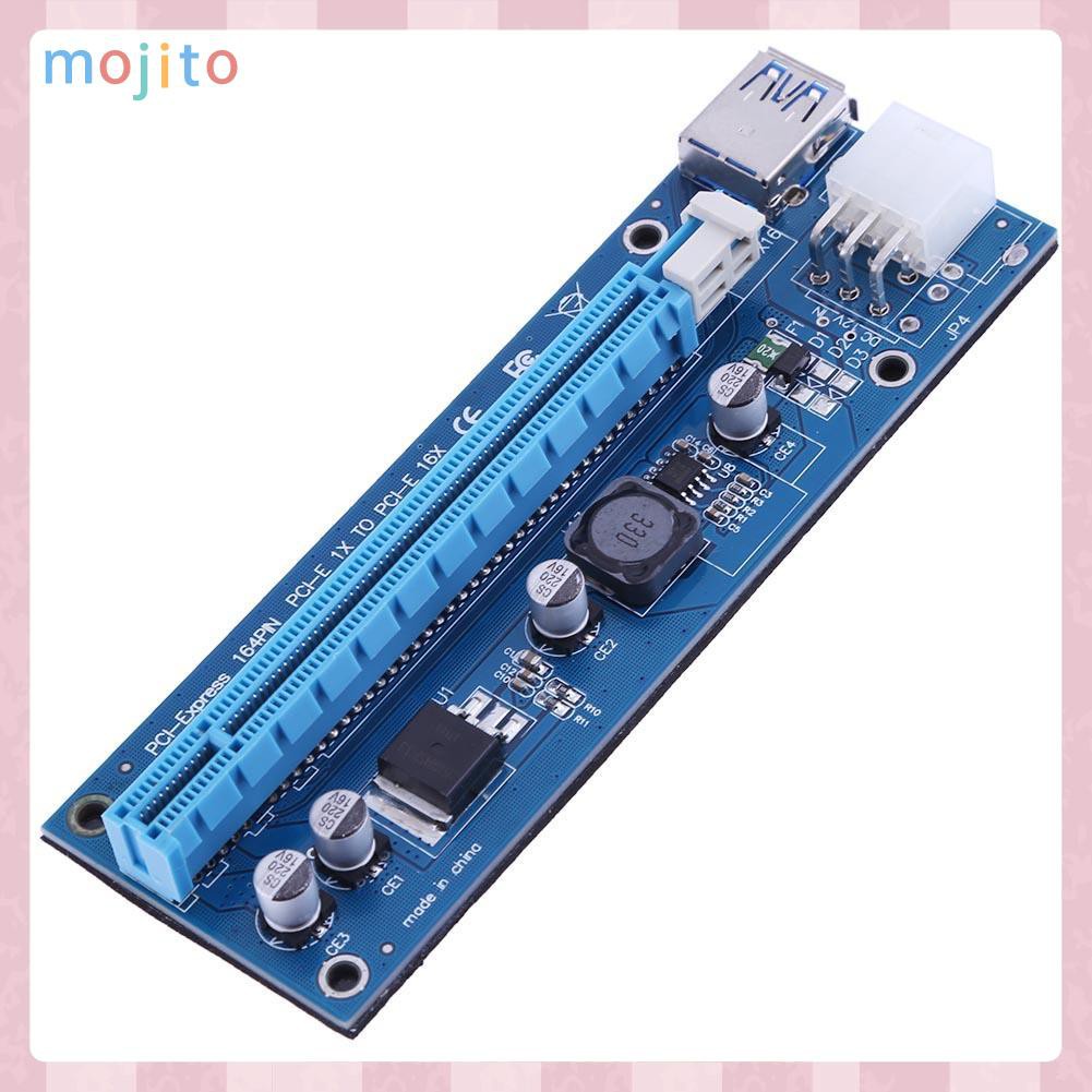 Card Mở Rộng 6pin Pci-E Usb3.0 1x Sang 16x Cho Btc Mining