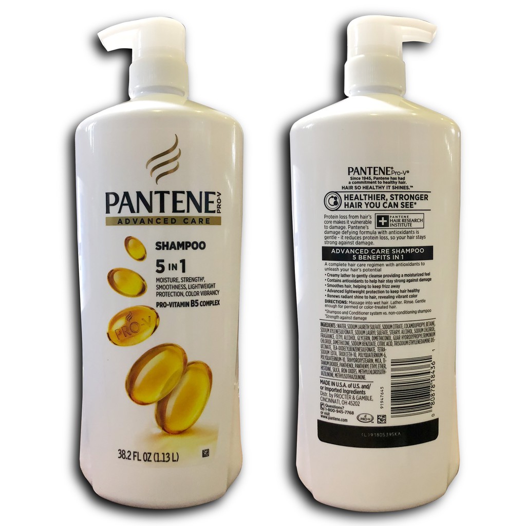 Dầu gội, xã Pantene 5 in 1 - Mỹ - 1.13l