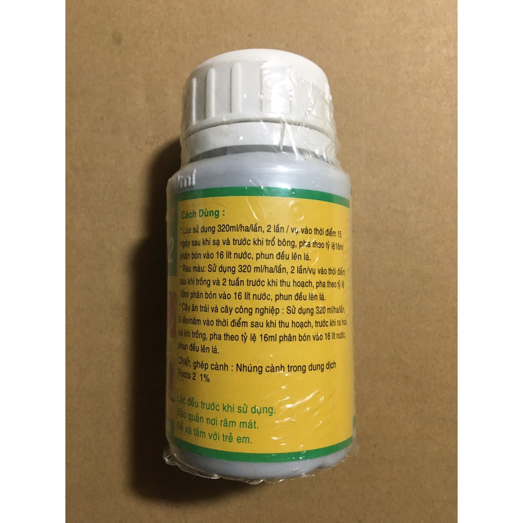 Phân bón lá kích thích ra rễ Roots 2, dạng nước, lọ 100ml, cho cây trồng - Hàng chính hãng