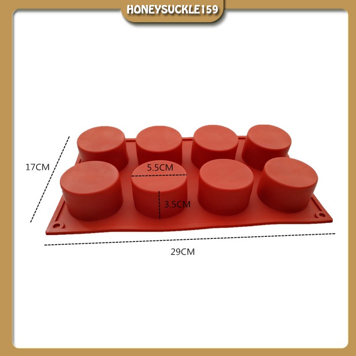 [Ảnh Thât+Video]Khuôn Silicon Đổ Socola/Thạch/Đá/Kẹochipchip/Pudding Hình 8 Ô Tròn