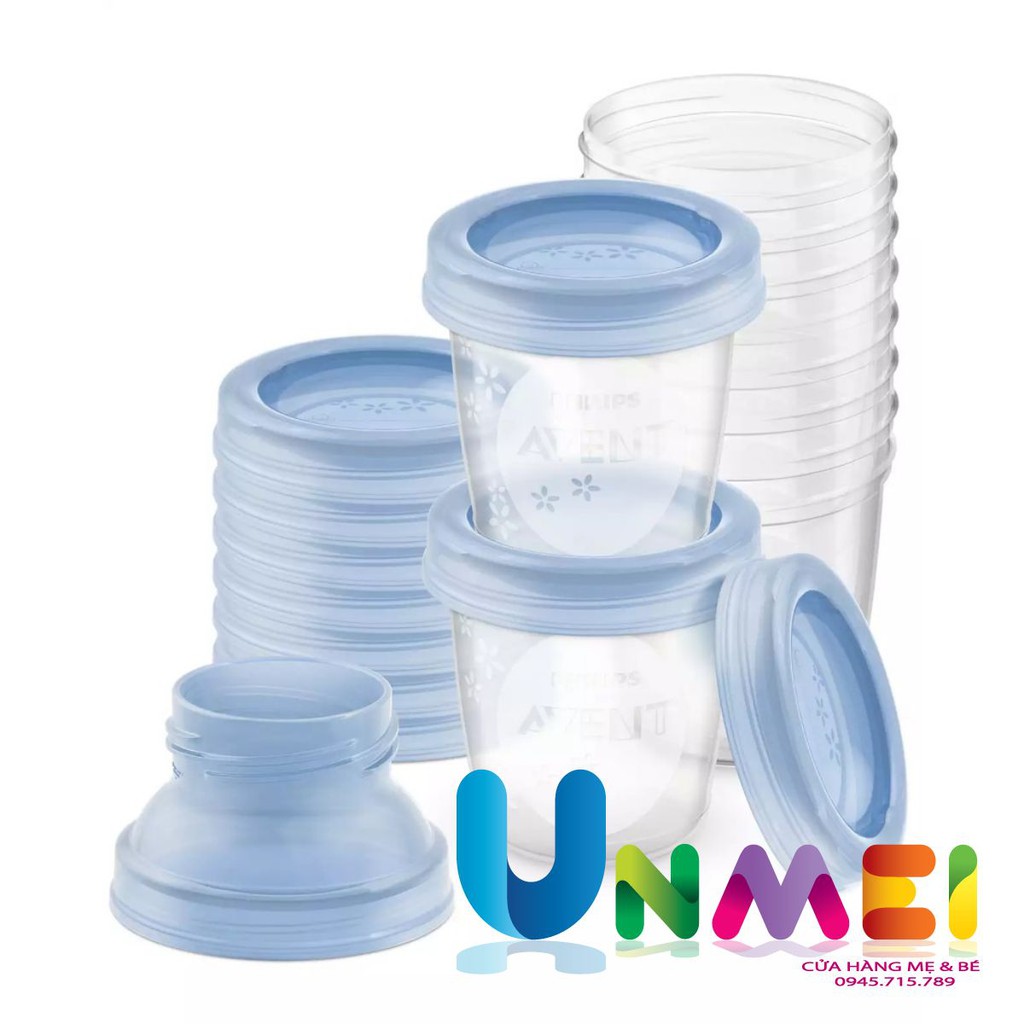Cốc trữ sữa Philips Avent bằng nhựa -Mẹ và Bé Unmei Avent
