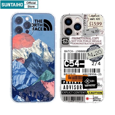 Ốp lưng iphone Ốp điện thoại SUNTAIHO TPU hình núi cho IPhone 13 12 11 Pro Max X Xs Max XR 8 7 6 6S Plus