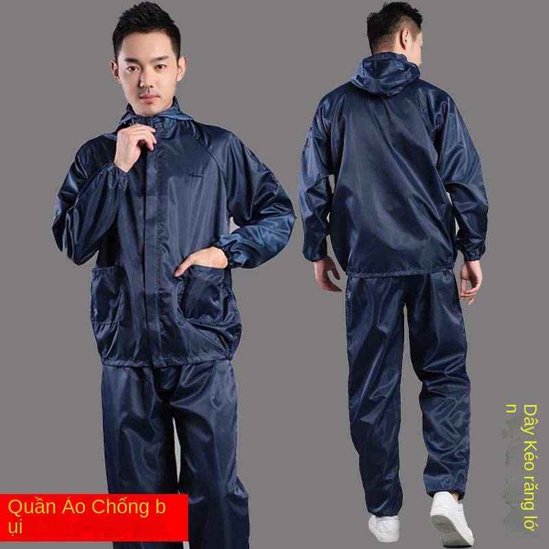 Quần áo chống tĩnh điện có mũ trùm đầu chia bụi sạch và không bám Yếm thực phẩm tách phun sơn
