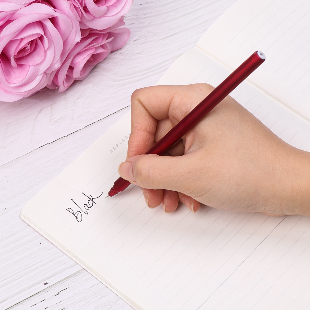 Bút mực gel kim loại giả màu đen sáng tạo đa ứng dụng