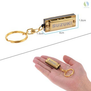 Móc khóa đính kèn Harmonica mini thiết kế 5 lỗ 10 tông độc đáo